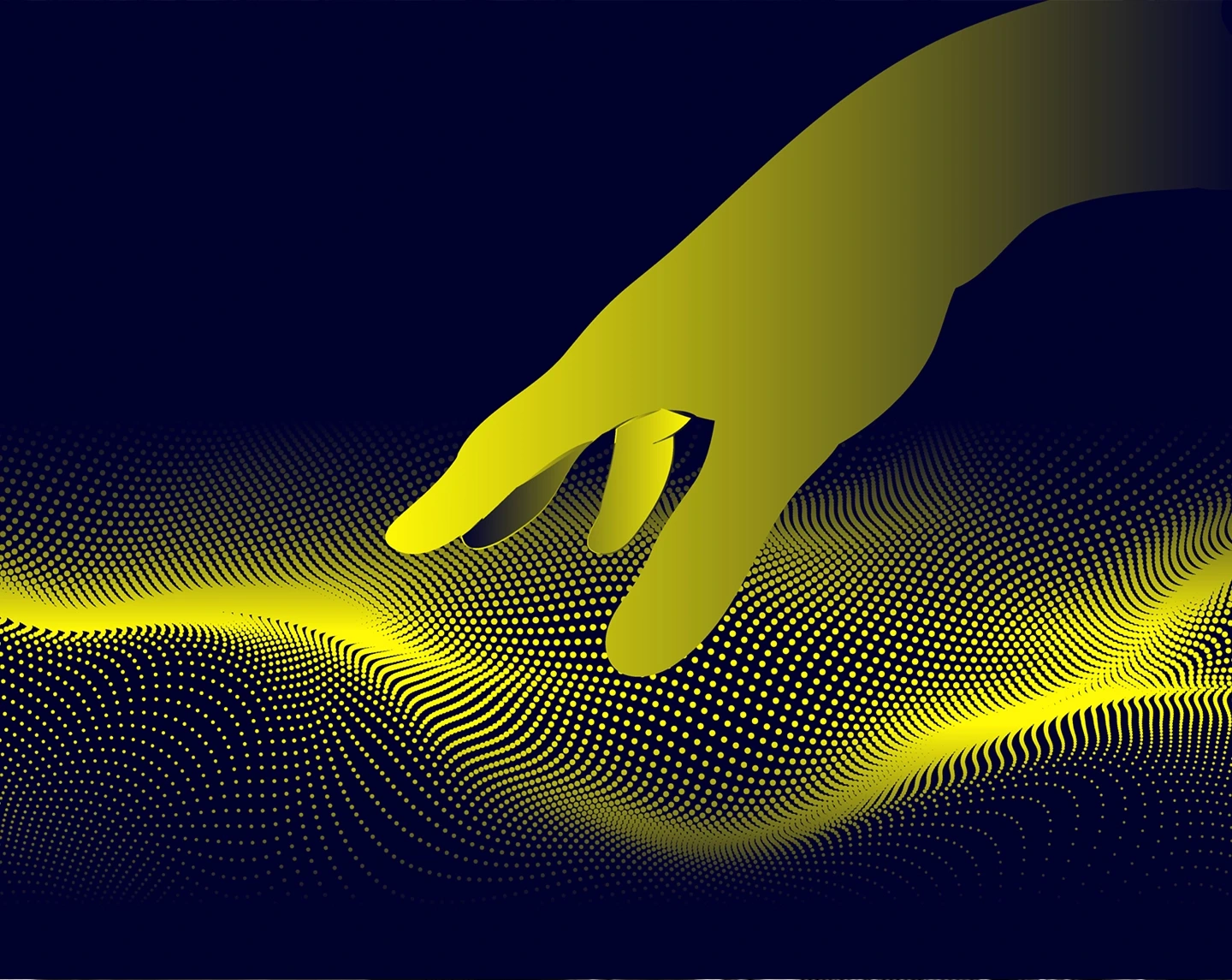 illustrazione tocco mano digitale