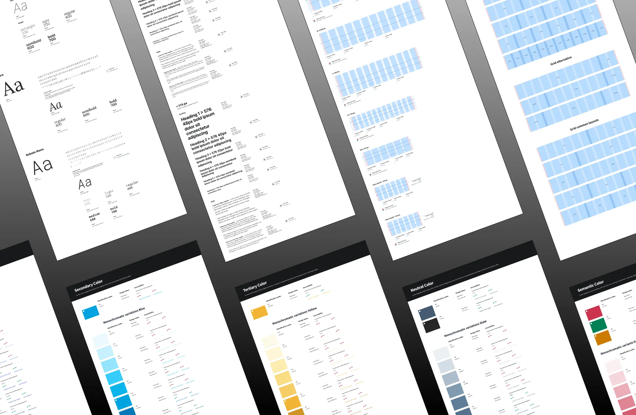 pagine di un design system